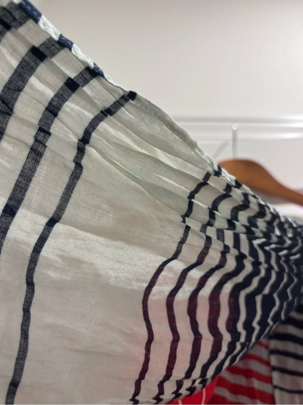 Old Navy Red, White & Navy Striped Scarf